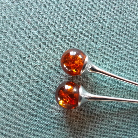 COPY - Amber earrings/ sterling silver earrings - Picture 10 of 11